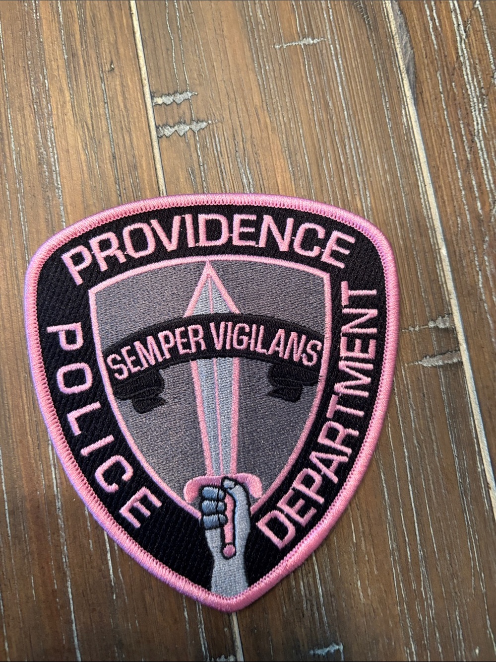 Providence Police Department Pink Patch - Semper Vigilans